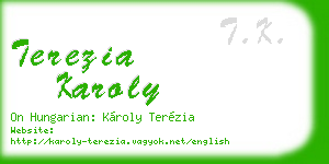 terezia karoly business card