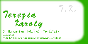 terezia karoly business card